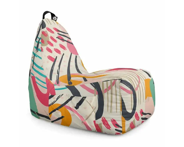 Fotoliu Puf Bean Bag tip Chill XL, Abstract Peony