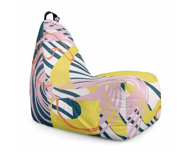 Fotoliu Puf Bean Bag tip Chill XL, Abstract Spiral