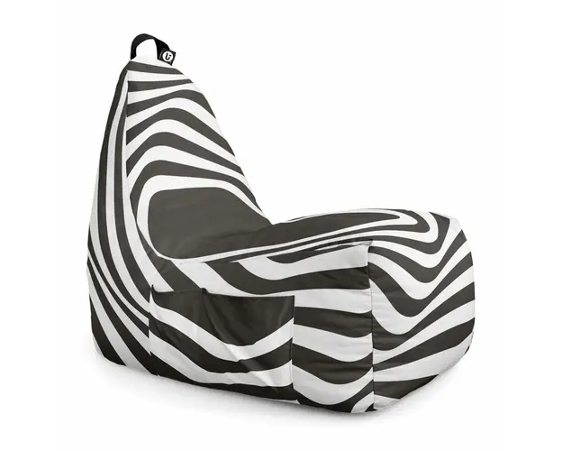 Fotoliu Puf Bean Bag tip Chill XL, Abstract Zebra