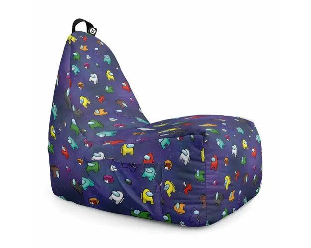 Fotoliu Puf Bean Bag tip Chill XL, Among Us Albastru