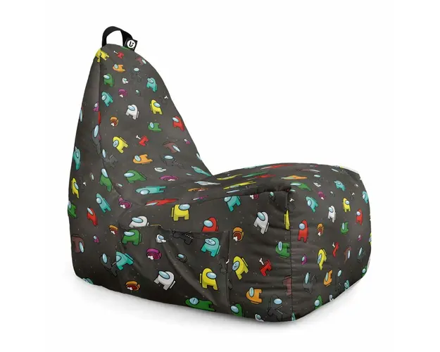 Fotoliu Puf Bean Bag tip Chill XL, Among Us Negru