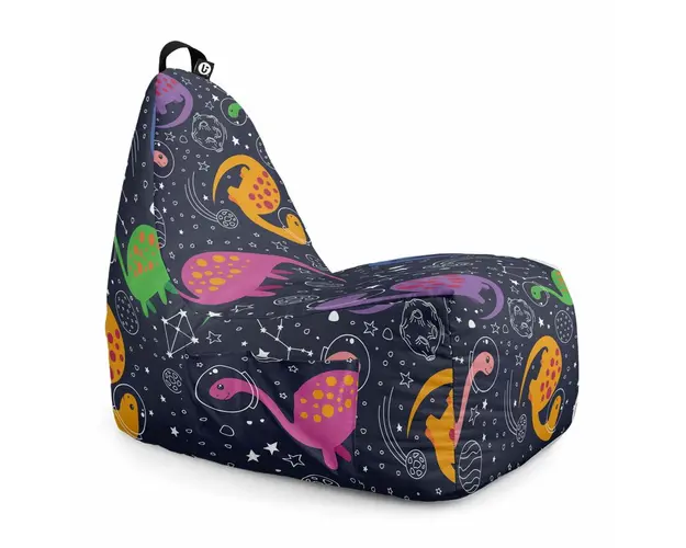 Fotoliu Puf Bean Bag tip Chill XL, Dinozauri In Spatiu