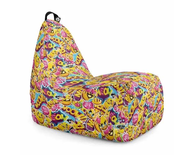 Fotoliu Puf Bean Bag tip Chill XL, Emoji Pisici