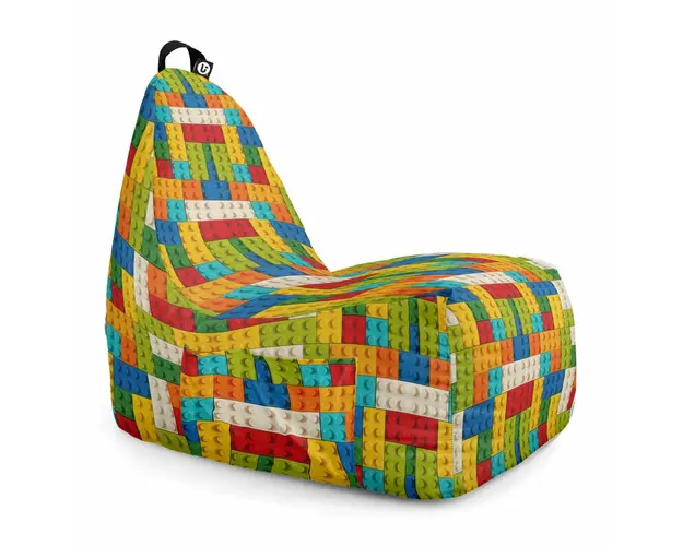 Fotoliu Puf Bean Bag tip Chill XL, Lego Tetris Verde