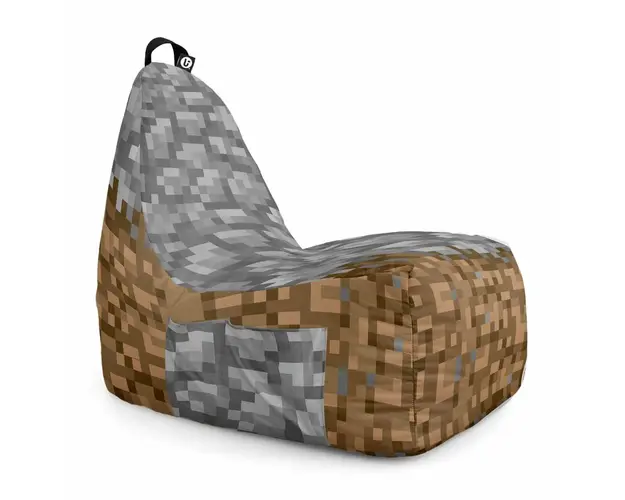 Fotoliu Puf Bean Bag tip Chill XL, Minecraft Piatra Pamant