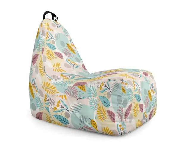 Fotoliu Puf Bean Bag tip Chill XL, Multicolor Cu Frunze