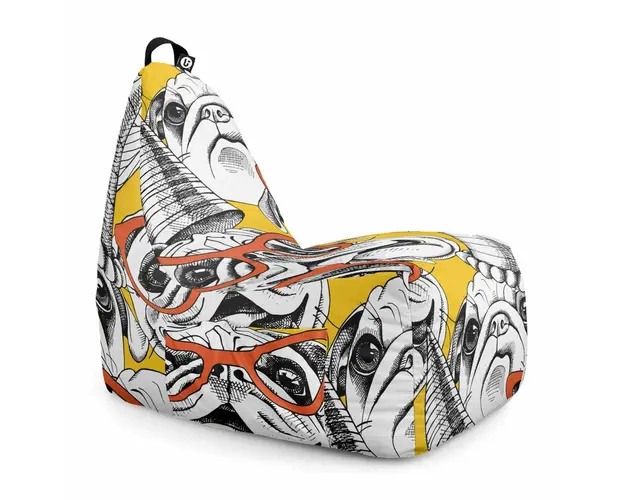 Fotoliu Puf Bean Bag tip Chill XL, Party Pugs