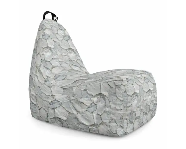 Fotoliu Puf Bean Bag tip Chill XL, Pietre Albe
