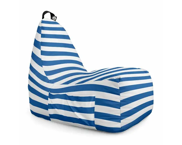 Fotoliu Puf Bean Bag tip Chill XL, Regular Stripes Blue