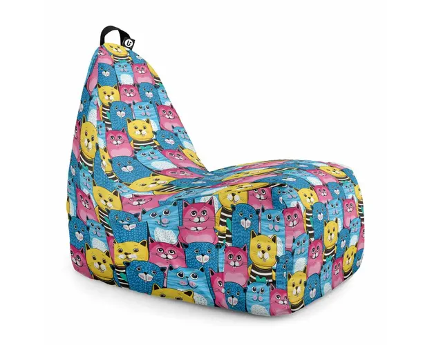Fotoliu Puf Bean Bag tip Chill XL, Smiley Cats