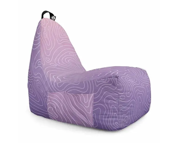 Fotoliu Puf Bean Bag tip Chill XL, Topografic Mov
