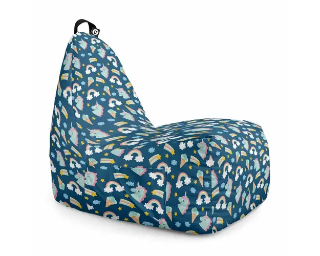 Fotoliu Puf Bean Bag tip Chill XL, Unicorns And Ice-Cream