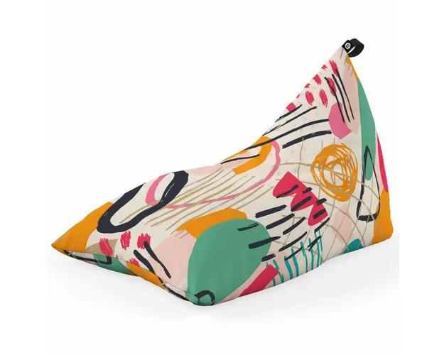 Fotoliu Puf Bean Bag tip Lounge, Abstract Peony