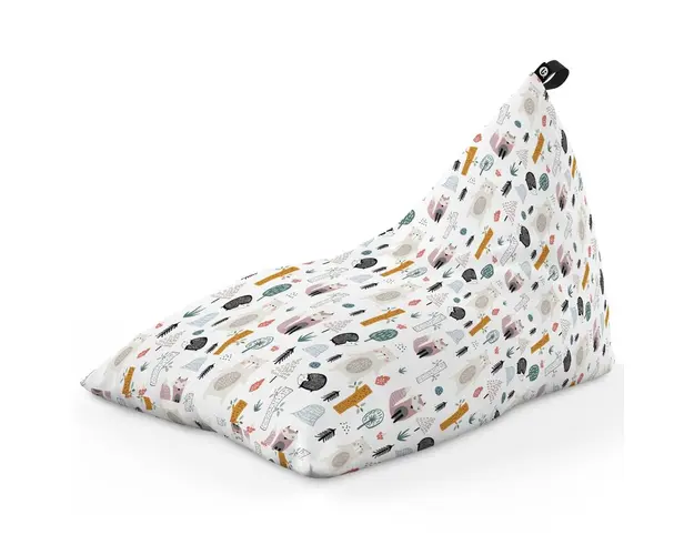 Fotoliu Puf Bean Bag tip Lounge, Arici si Vulpe Alb