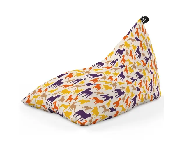 Fotoliu Puf Bean Bag tip Lounge, Caini Siluete