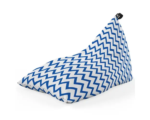 Fotoliu Puf Bean Bag tip Lounge, Chevron Classic, Blue