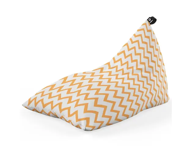 Fotoliu Puf Bean Bag tip Lounge, Chevron Classic, Orange