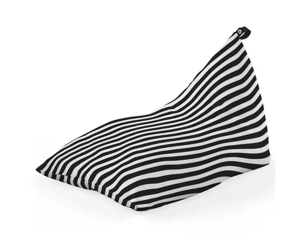 Fotoliu Puf Bean Bag tip Lounge, Diagonal Stripes, Black