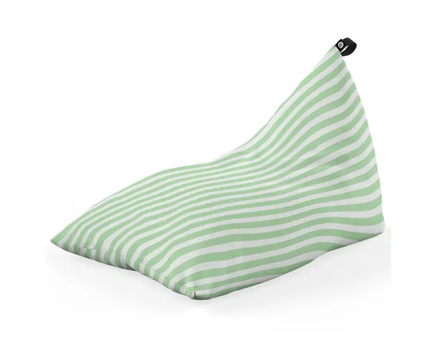 Fotoliu Puf Bean Bag tip Lounge, Diagonal Stripes, Green