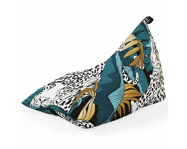 Fotoliu Puf Bean Bag tip Lounge, Jaguar In Jungla