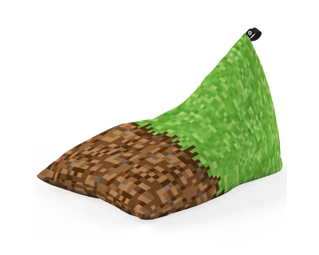 Fotoliu Puf Bean Bag tip Lounge, Minecraft Iarba Pamant
