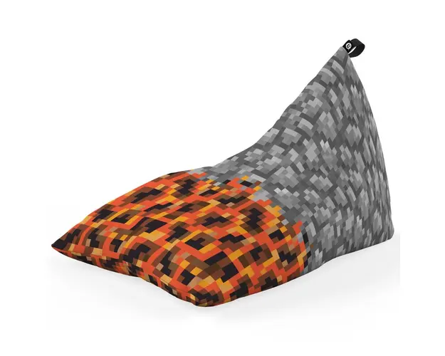 Fotoliu Puf Bean Bag tip Lounge, Minecraft Piatra Magma