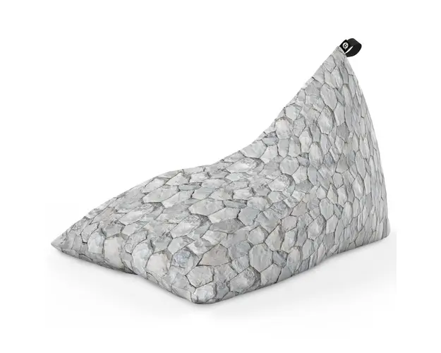 Fotoliu Puf Bean Bag tip Lounge, Pietre Albe