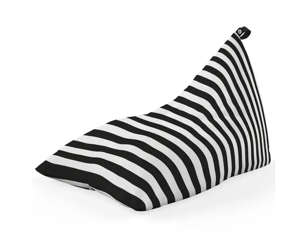 Fotoliu Puf Bean Bag tip Lounge, Regular Stripes, Black