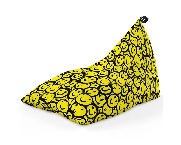 Fotoliu Puf Bean Bag tip Lounge, Smiley Galben