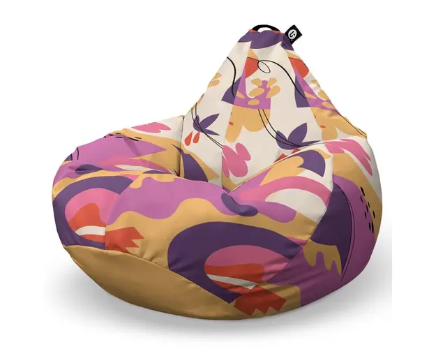 Fotoliu Puf Bean Bag tip Para L, Abstract Jungle Mov