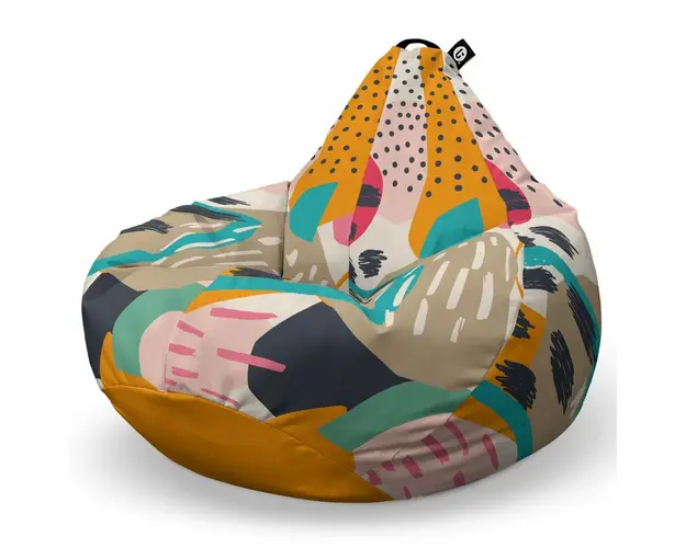 Fotoliu Puf Bean Bag tip Para L, Abstract Passionfruit