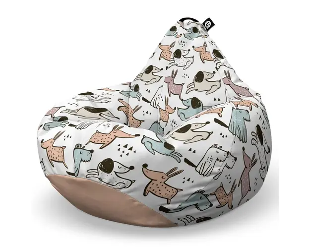 Fotoliu Puf Bean Bag tip Para L, Caini Cuminti