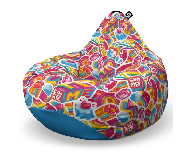 Fotoliu Puf Bean Bag tip Para L, Candy Rainbows
