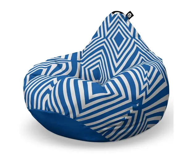 Fotoliu Puf Bean Bag tip Para L, Diamond, Blue