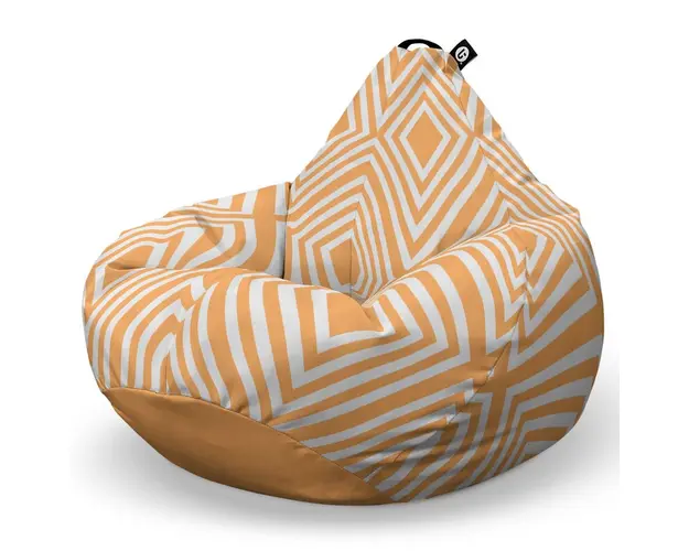 Fotoliu Puf Bean Bag tip Para L, Diamond, Orange