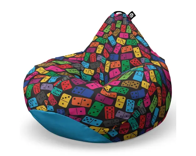 Fotoliu Puf Bean Bag tip Para L, Domino Colorat