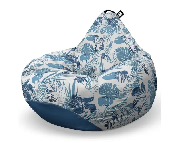 Fotoliu Puf Bean Bag tip Para L, Frunze Albastre
