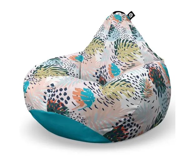 Fotoliu Puf Bean Bag tip Para L, Frunze Multicolore