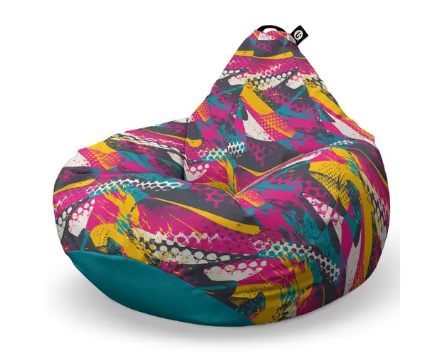 Fotoliu Puf Bean Bag tip Para L, Graffiti Abstract Grunge