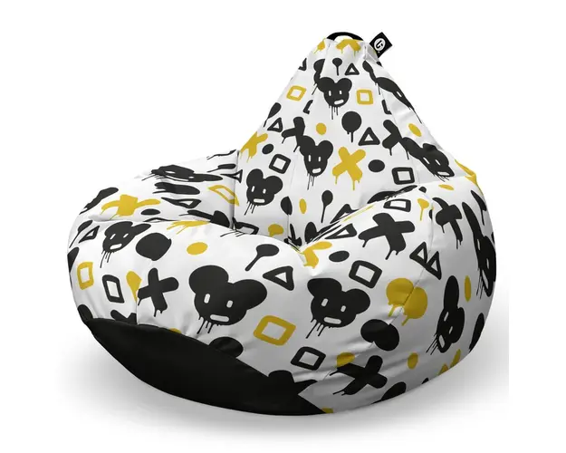 Fotoliu Puf Bean Bag tip Para L, Graffiti XO Mice