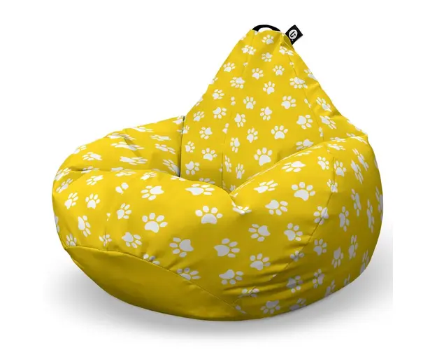 Fotoliu Puf Bean Bag tip Para L, Labute Pisica Fundal Galben