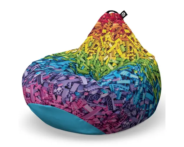 Fotoliu Puf Bean Bag tip Para L, Lego Curcubeu