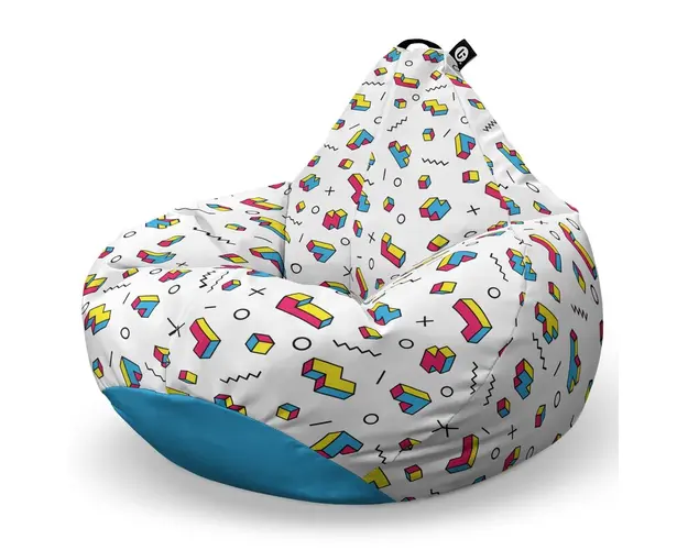Fotoliu Puf Bean Bag tip Para L, Memphis Tetris