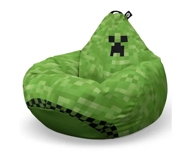 Fotoliu Puf Bean Bag tip Para L, Minecraft Creeper