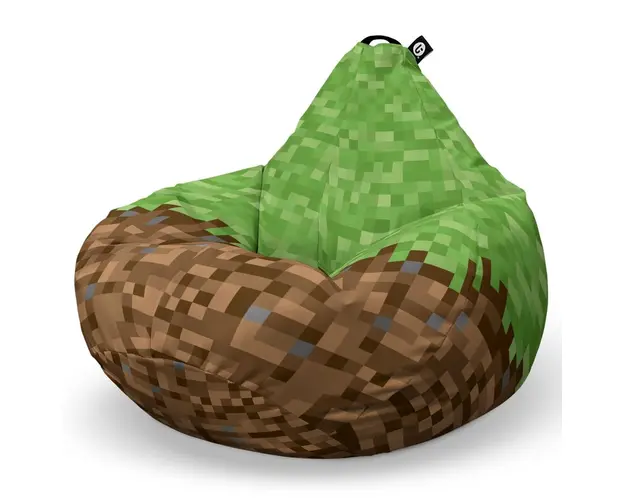 Fotoliu Puf Bean Bag tip Para L, Minecraft Iarba Pamant