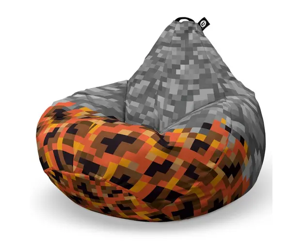 Fotoliu Puf Bean Bag tip Para L, Minecraft Piatra Magma