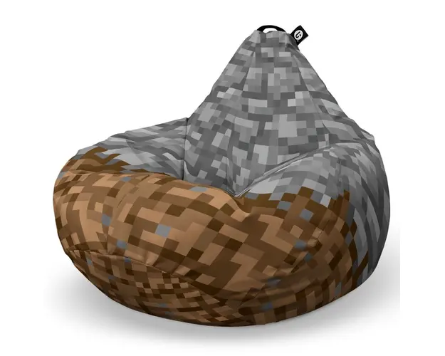 Fotoliu Puf Bean Bag tip Para L, Minecraft Piatra Pamant