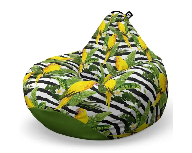 Fotoliu Puf Bean Bag tip Para L, Papagal Galben