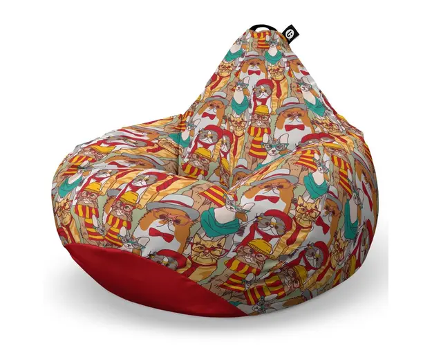 Fotoliu Puf Bean Bag tip Para L, Pisici Hipster