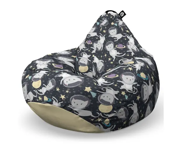 Fotoliu Puf Bean Bag tip Para L, Pisici in Spatiu